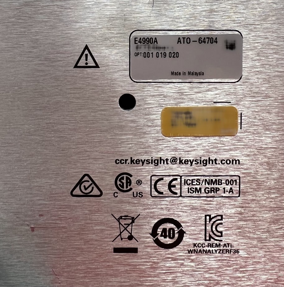 Foto Verwendet AGILENT / HP / HEWLETT-PACKARD / KEYSIGHT E4990A Zum Verkauf