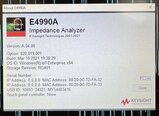 Foto Verwendet AGILENT / HP / HEWLETT-PACKARD / KEYSIGHT E4990A Zum Verkauf