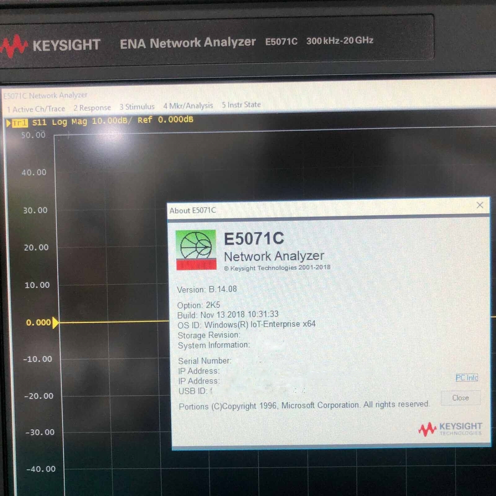 图为 已使用的 AGILENT / HP / HEWLETT-PACKARD / KEYSIGHT E5071C 待售