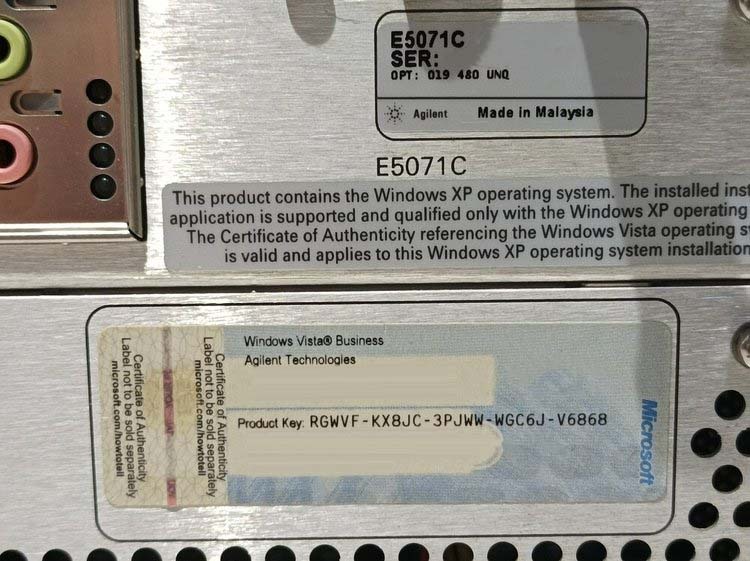 사진 사용됨 AGILENT / HP / HEWLETT-PACKARD / KEYSIGHT E5071C 판매용