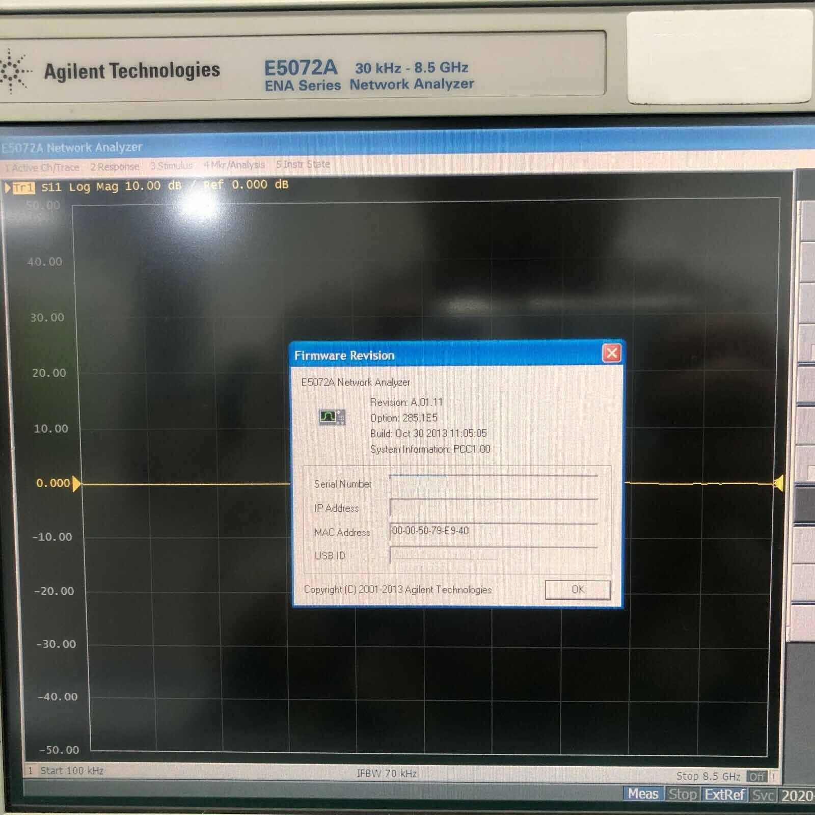 Photo Used AGILENT / HP / HEWLETT-PACKARD / KEYSIGHT E5072A For Sale