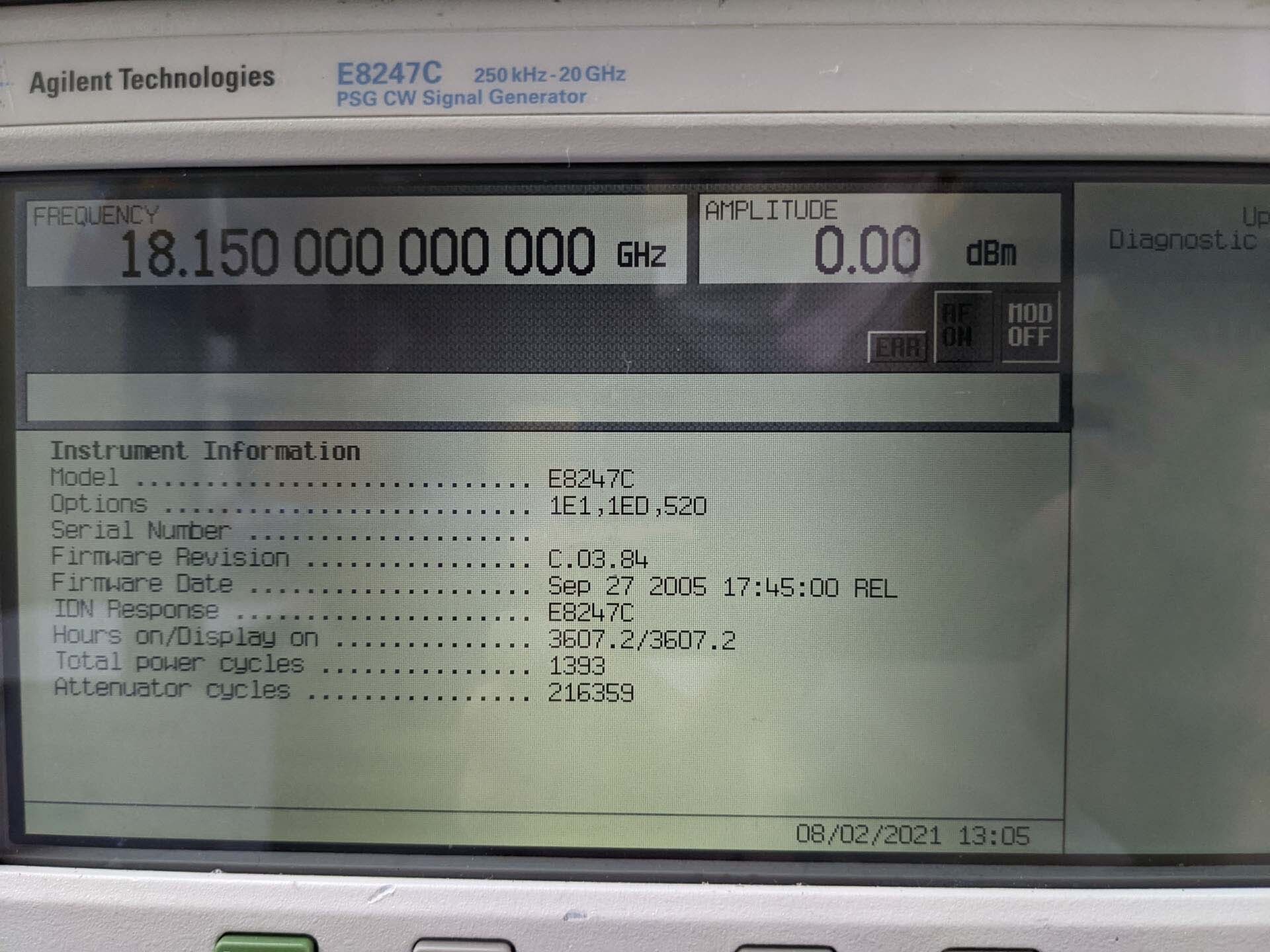 圖為 已使用的 AGILENT / HP / HEWLETT-PACKARD / KEYSIGHT E8247C 待售