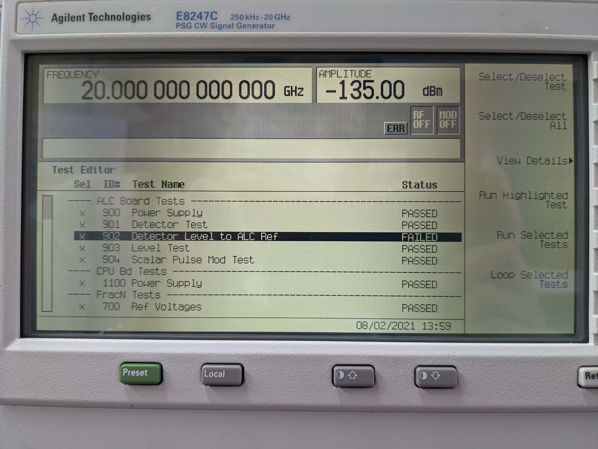 フォト（写真） 使用される AGILENT / HP / HEWLETT-PACKARD / KEYSIGHT E8257C 販売のために