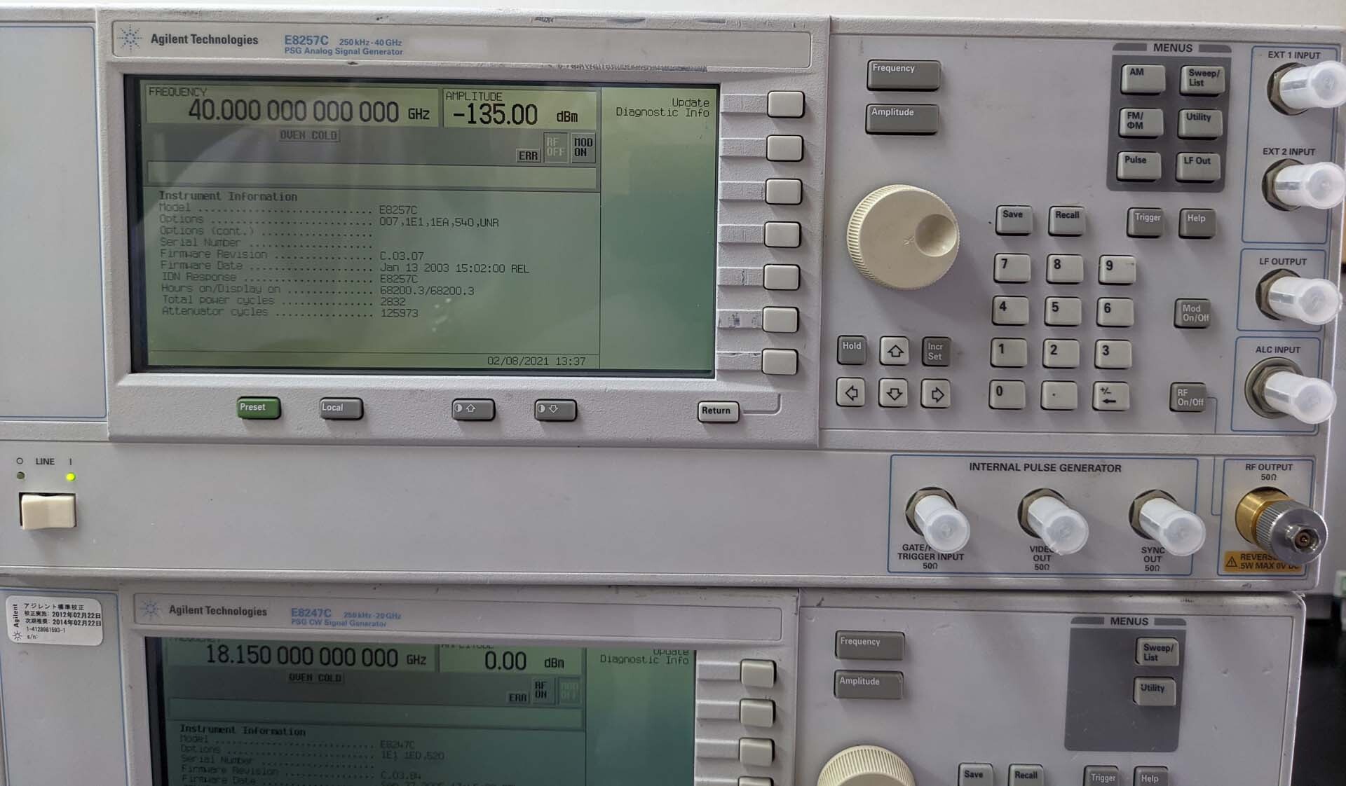 图为 已使用的 AGILENT / HP / HEWLETT-PACKARD / KEYSIGHT E8257C 待售