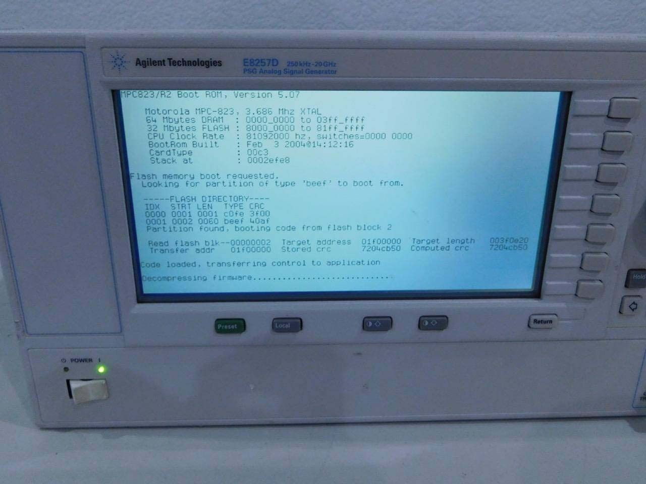 图为 已使用的 AGILENT / HP / HEWLETT-PACKARD / KEYSIGHT E8257D 待售