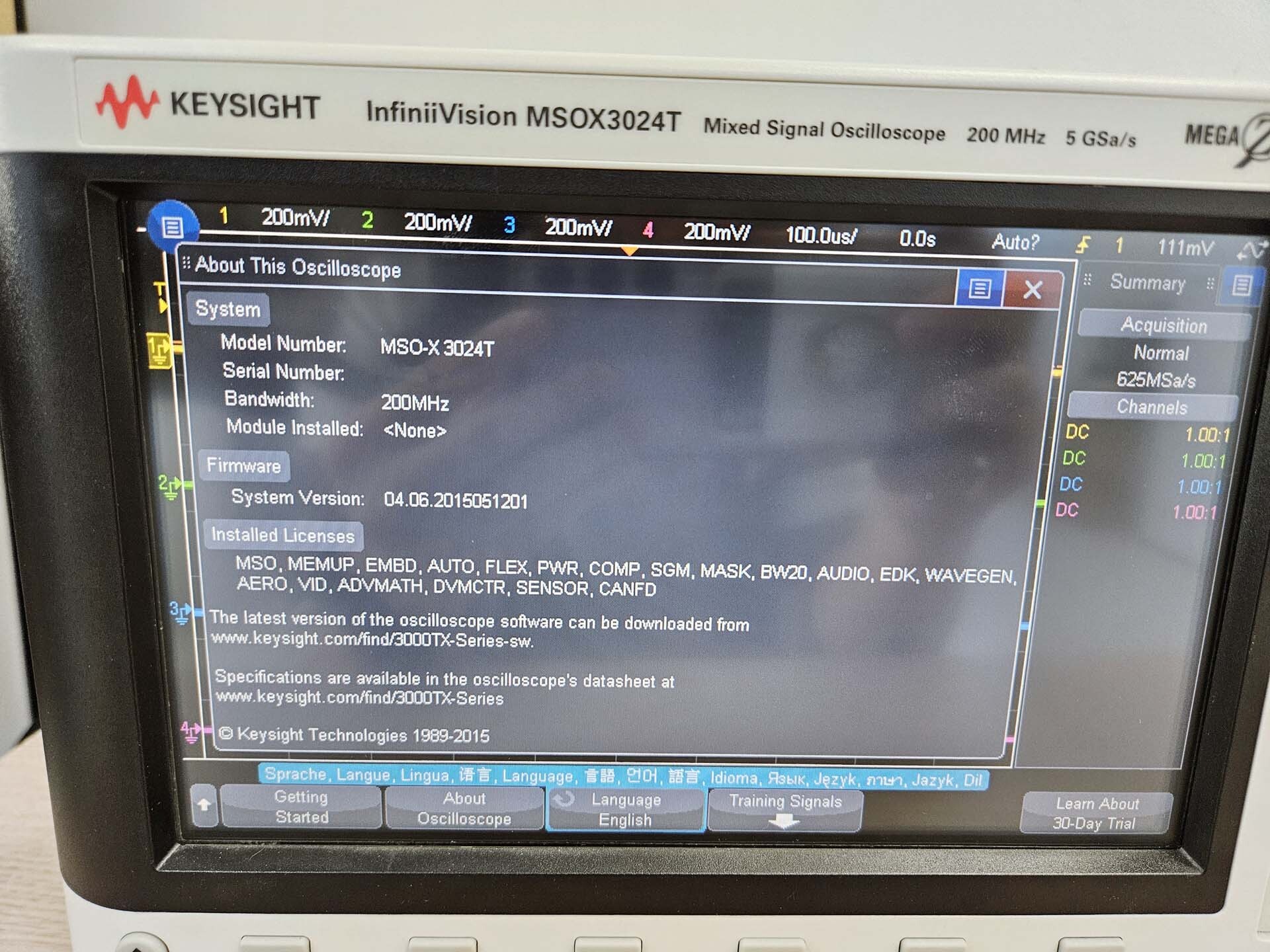 Foto Verwendet AGILENT / HP / HEWLETT-PACKARD / KEYSIGHT MSOX3024T Zum Verkauf
