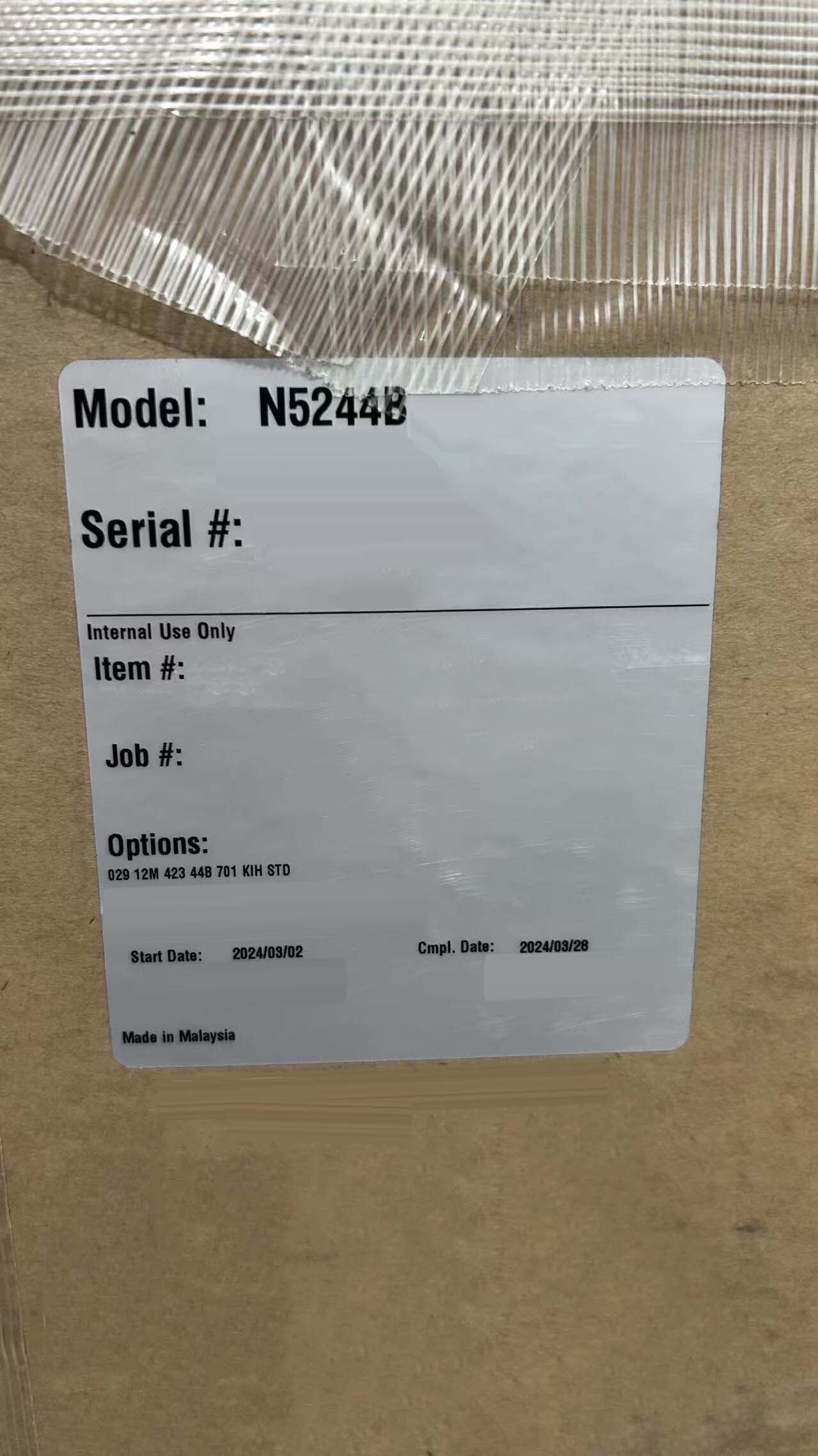 Photo Used AGILENT / HP / HEWLETT-PACKARD / KEYSIGHT N5244B For Sale