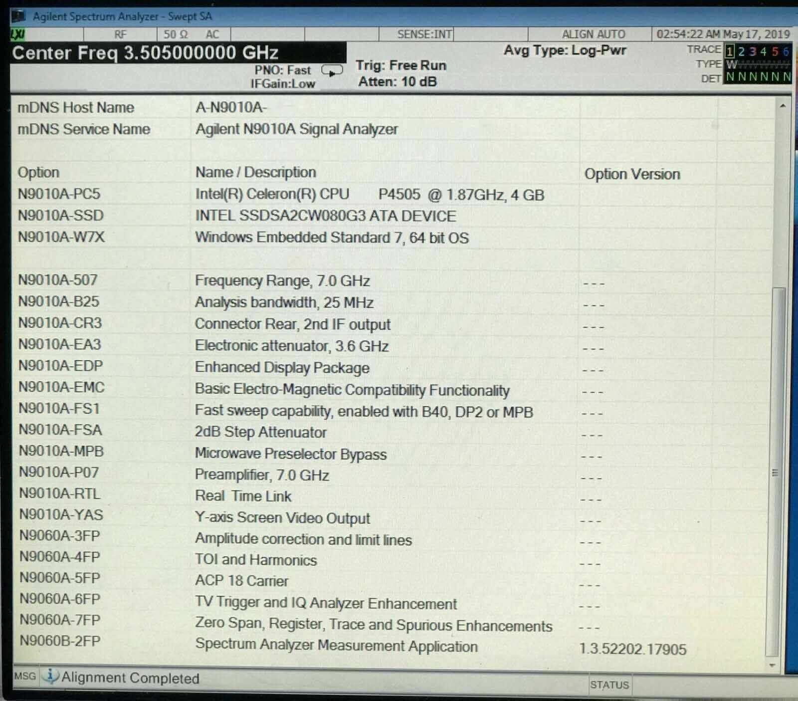 フォト（写真） 使用される AGILENT / HP / HEWLETT-PACKARD / KEYSIGHT N9010A 販売のために