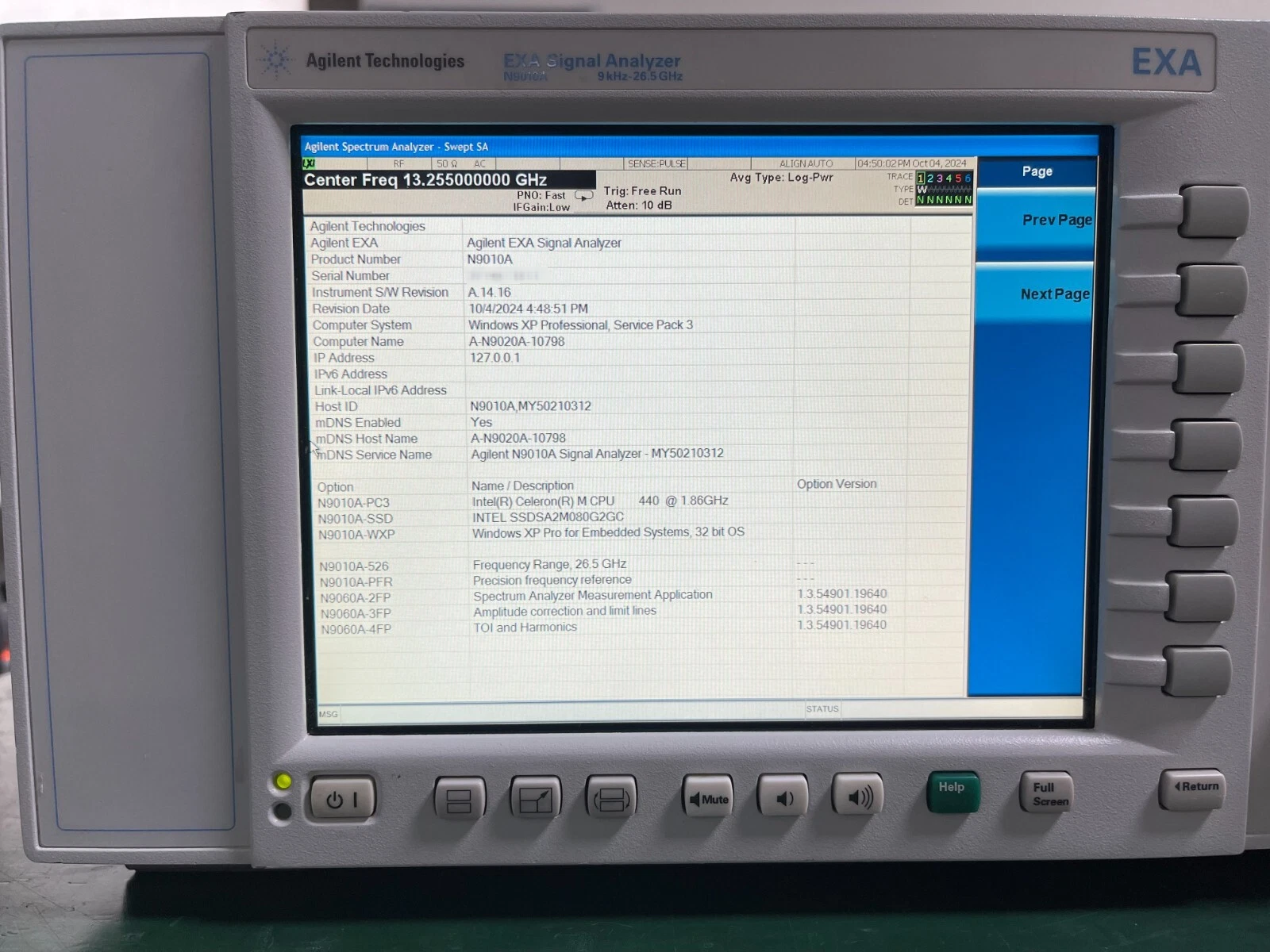 フォト（写真） 使用される AGILENT / HP / HEWLETT-PACKARD / KEYSIGHT N9010A 販売のために