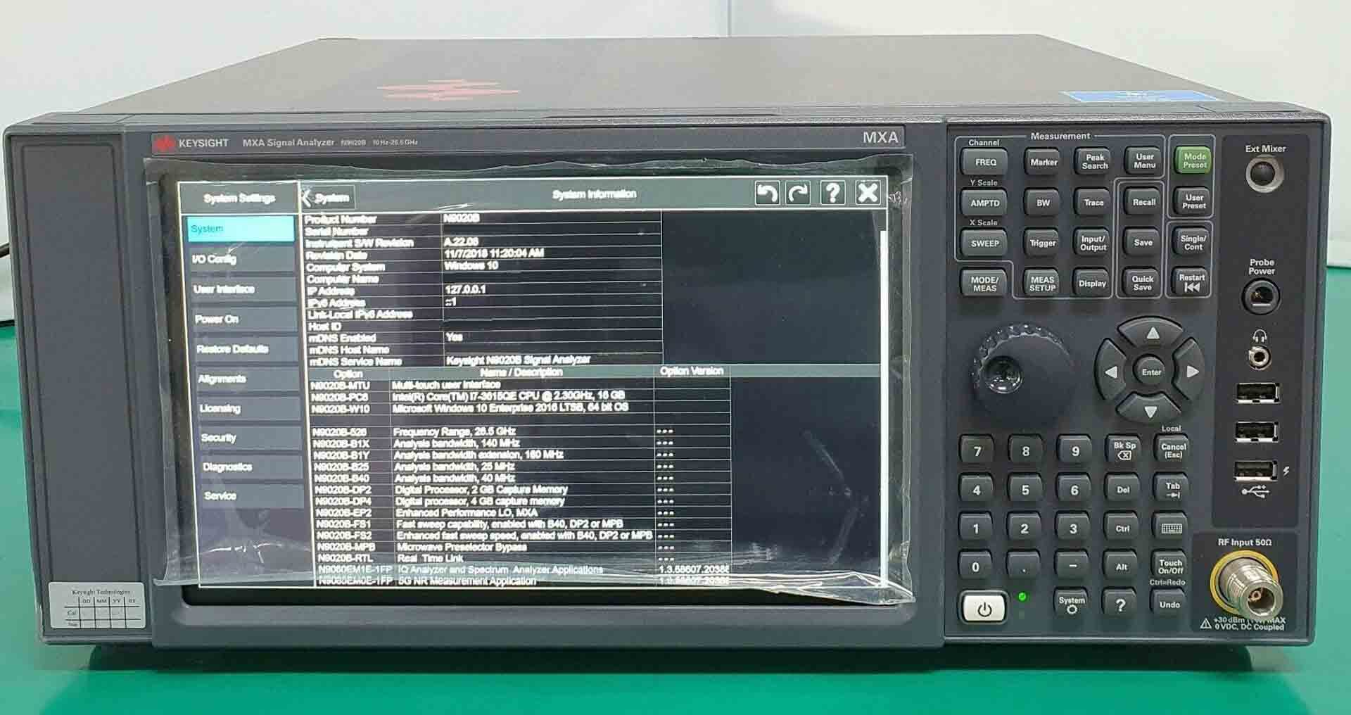 圖為 已使用的 AGILENT / HP / HEWLETT-PACKARD / KEYSIGHT N9020B 待售