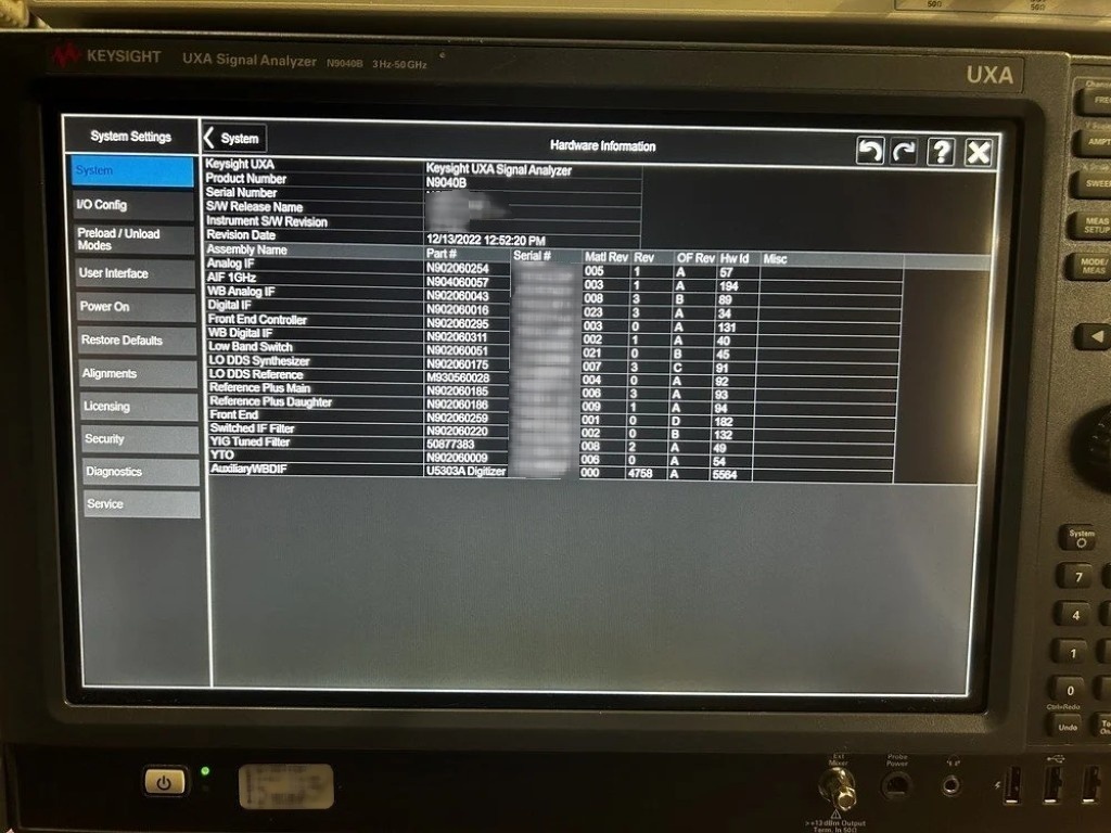 Photo Used AGILENT / HP / HEWLETT-PACKARD / KEYSIGHT N9040B For Sale