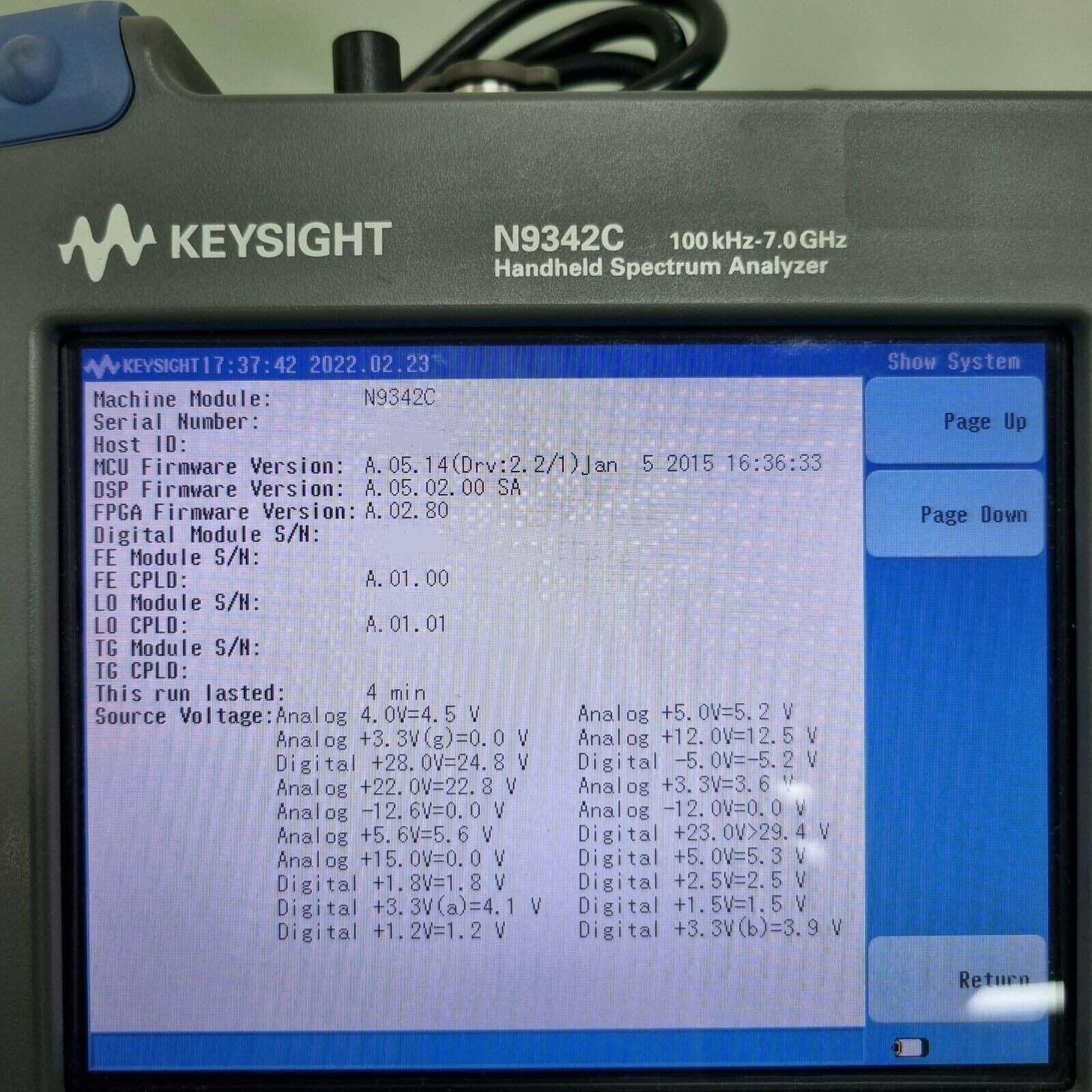 Photo Used AGILENT / HP / HEWLETT-PACKARD / KEYSIGHT N9342C For Sale