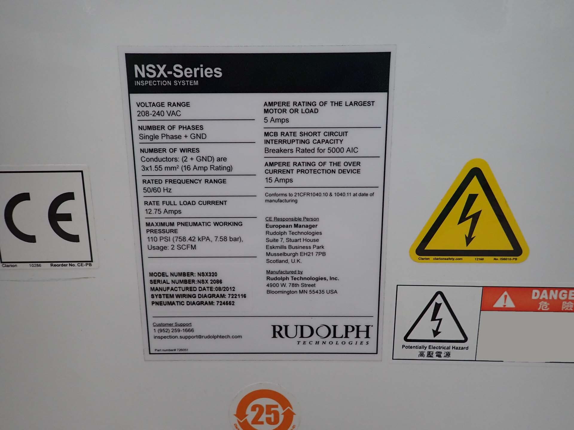 사진 사용됨 RUDOLPH / AUGUST NSX 320 판매용