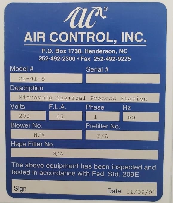 图为 已使用的 AIR CONTROL INC CS-41-S 待售