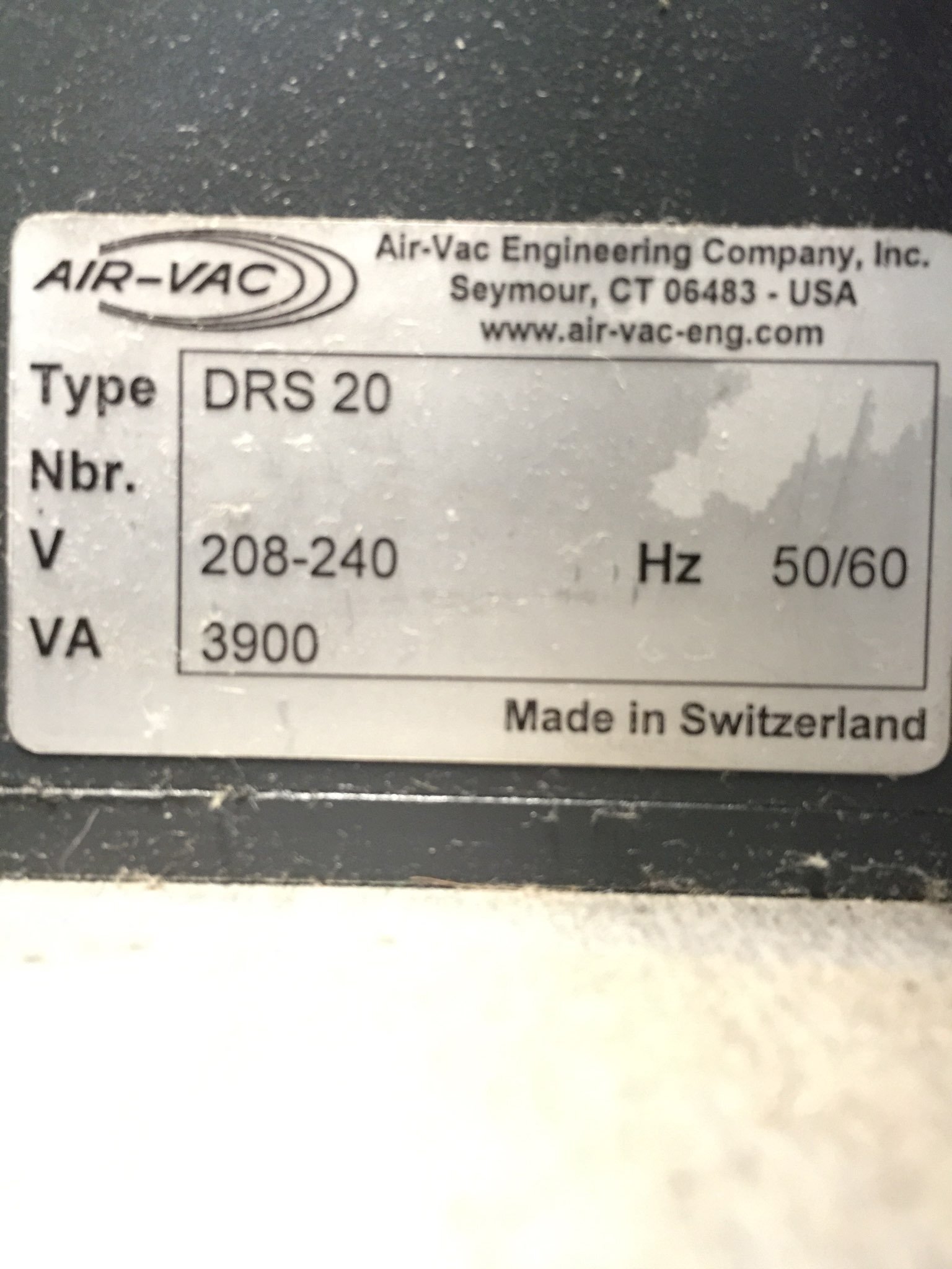 圖為 已使用的 AIRVAC / ZEVAC DRS 20 待售