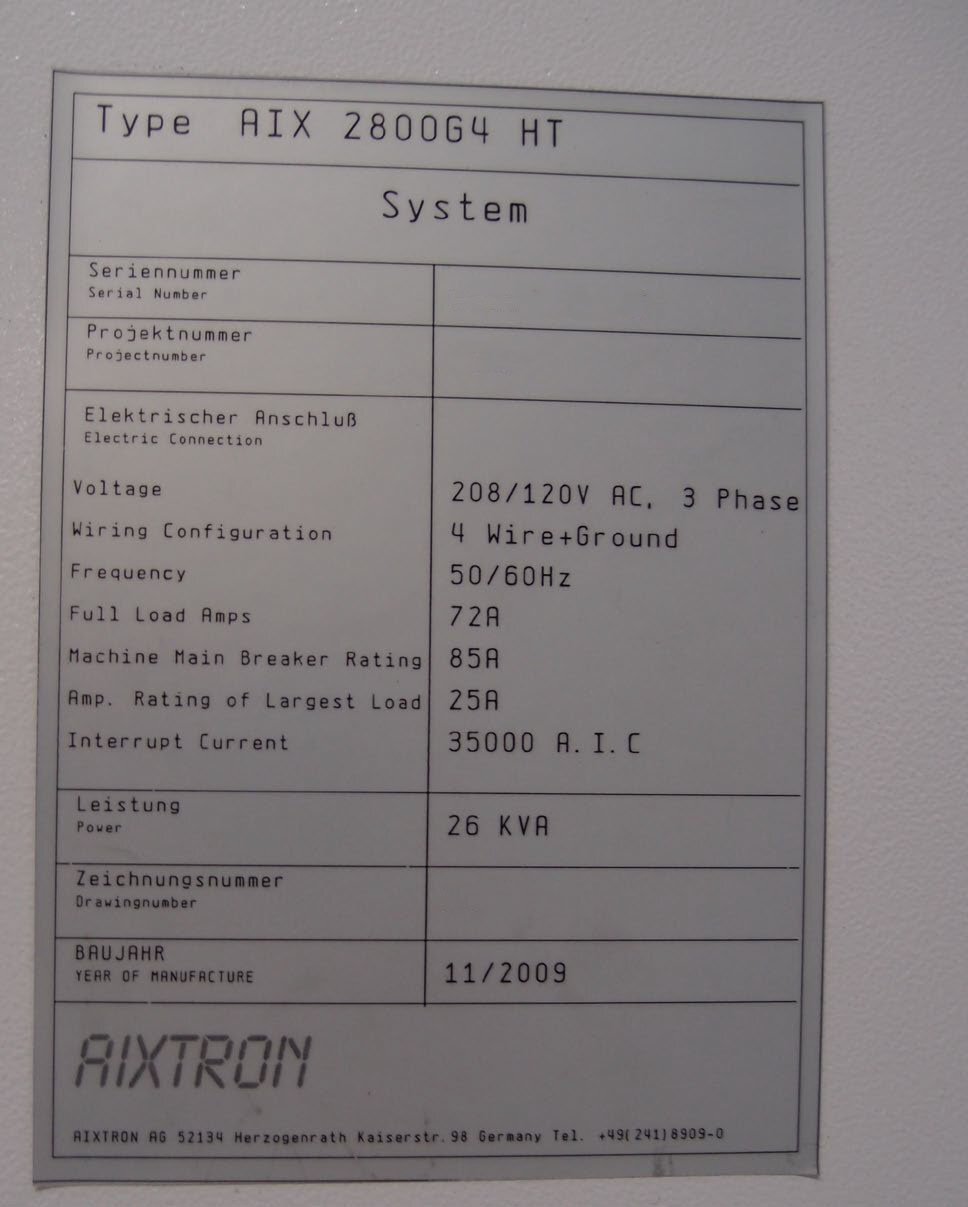 フォト（写真） 使用される AIXTRON AIX 2800 G4 HT 販売のために