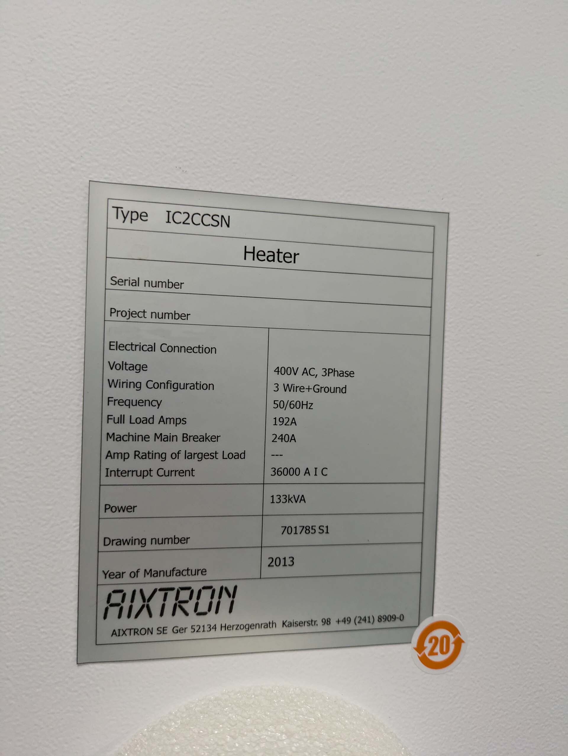 圖為 已使用的 AIXTRON CRIUS II XL 待售