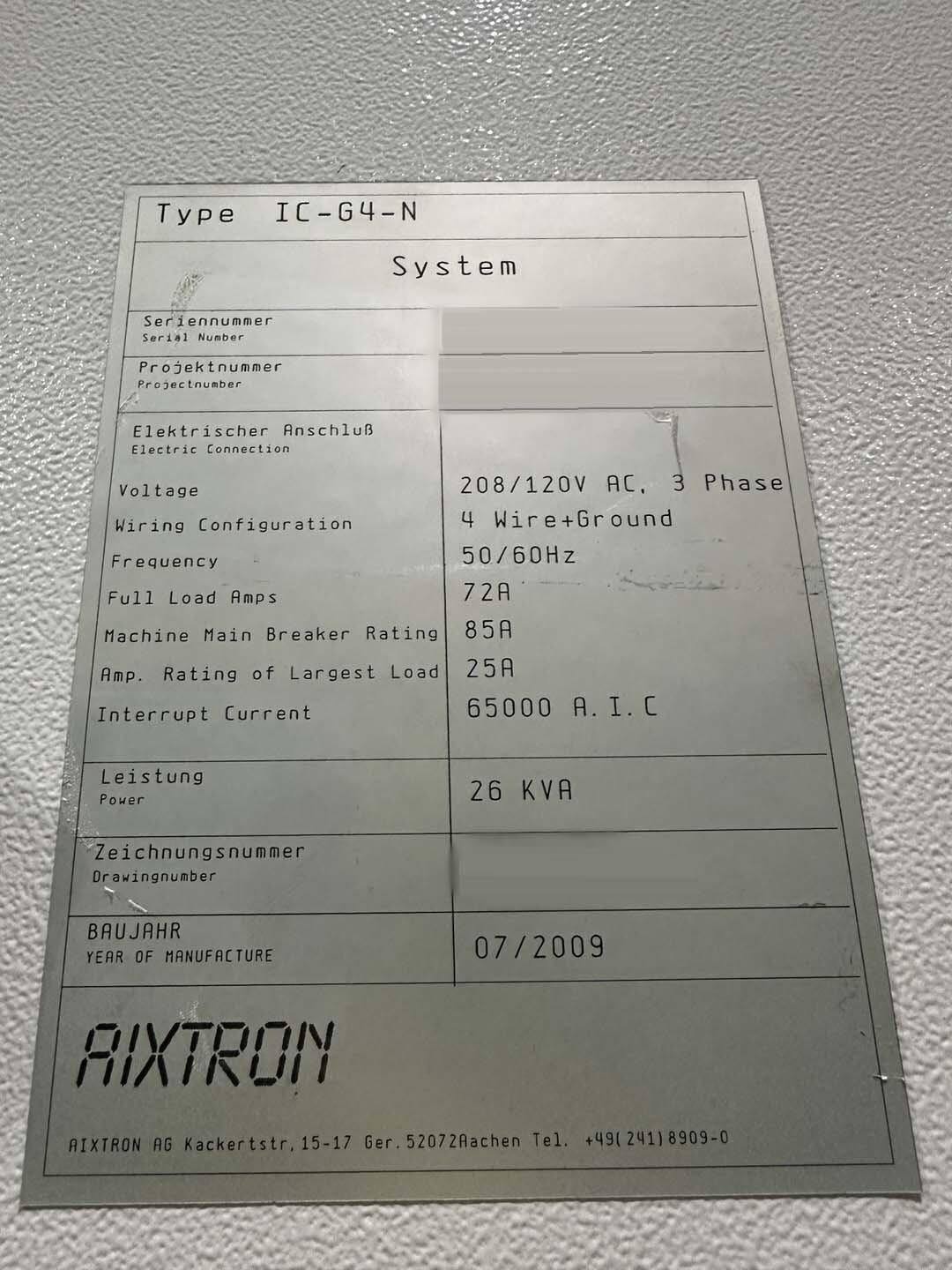 Photo Used AIXTRON G4 For Sale