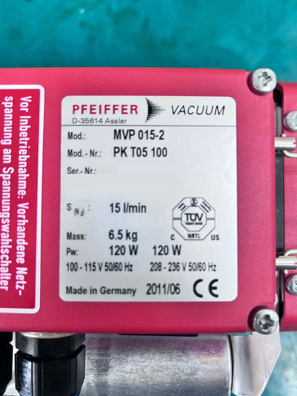 사진 사용됨 ALCATEL / ADIXEN / PFEIFFER MVP 015-2 판매용