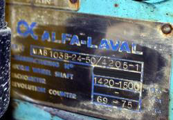 图为 已使用的 ALFA LAVAL MAB-103B-24-50/4205-1 待售
