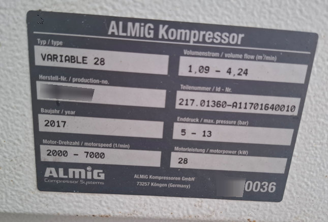 Photo Utilisé ALMIG Variable 28 À vendre