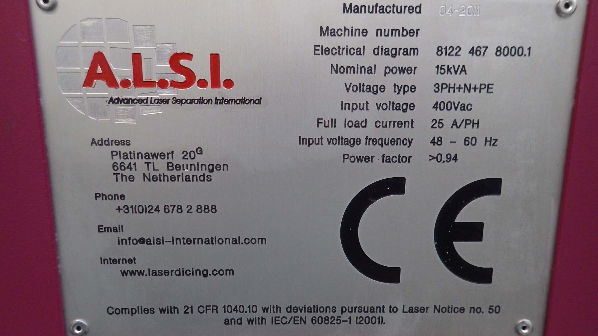 图为 已使用的 ALSI ICA 1204 待售