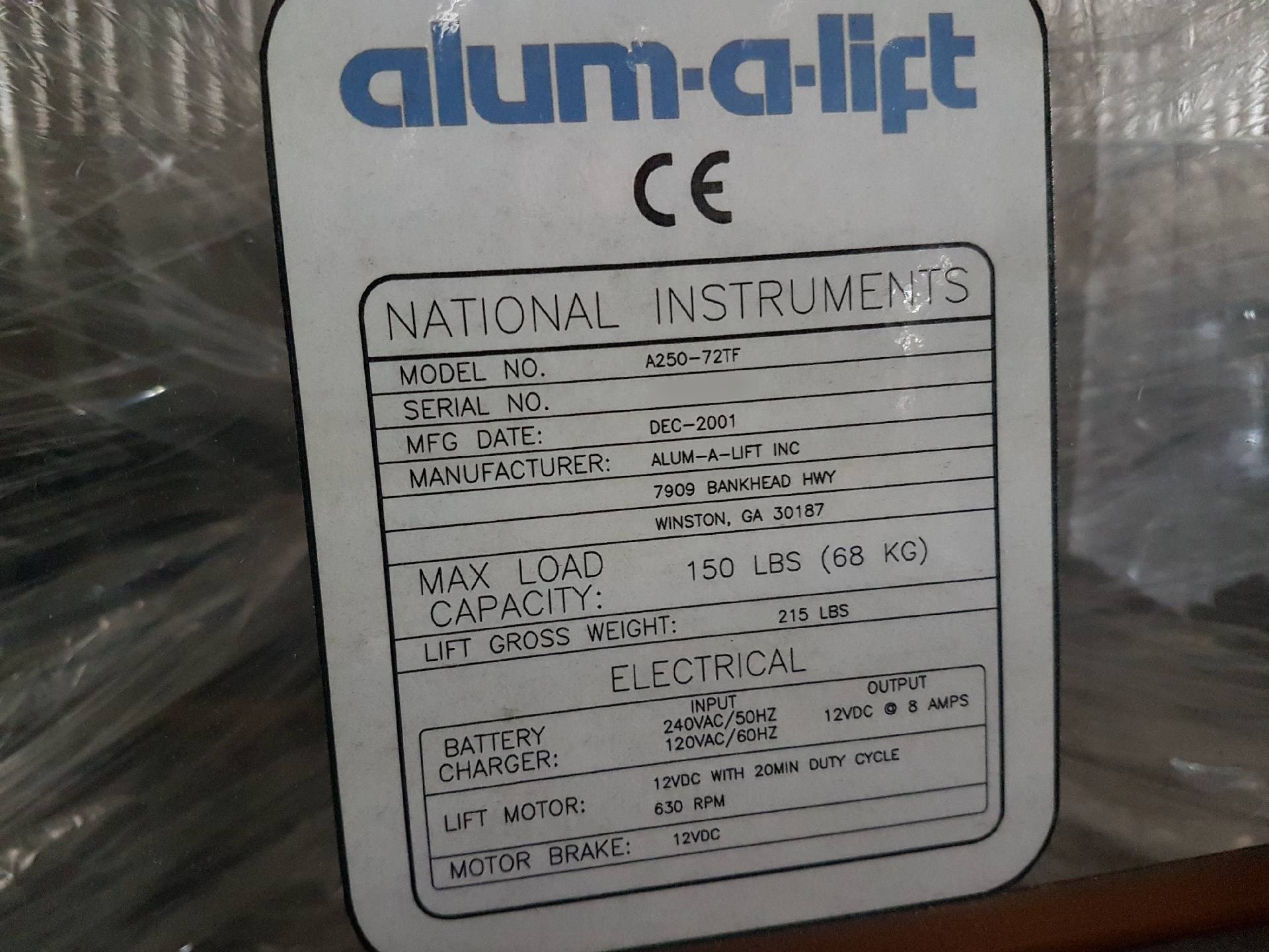 사진 사용됨 ALUM-A-LIFT A250-72TF 판매용