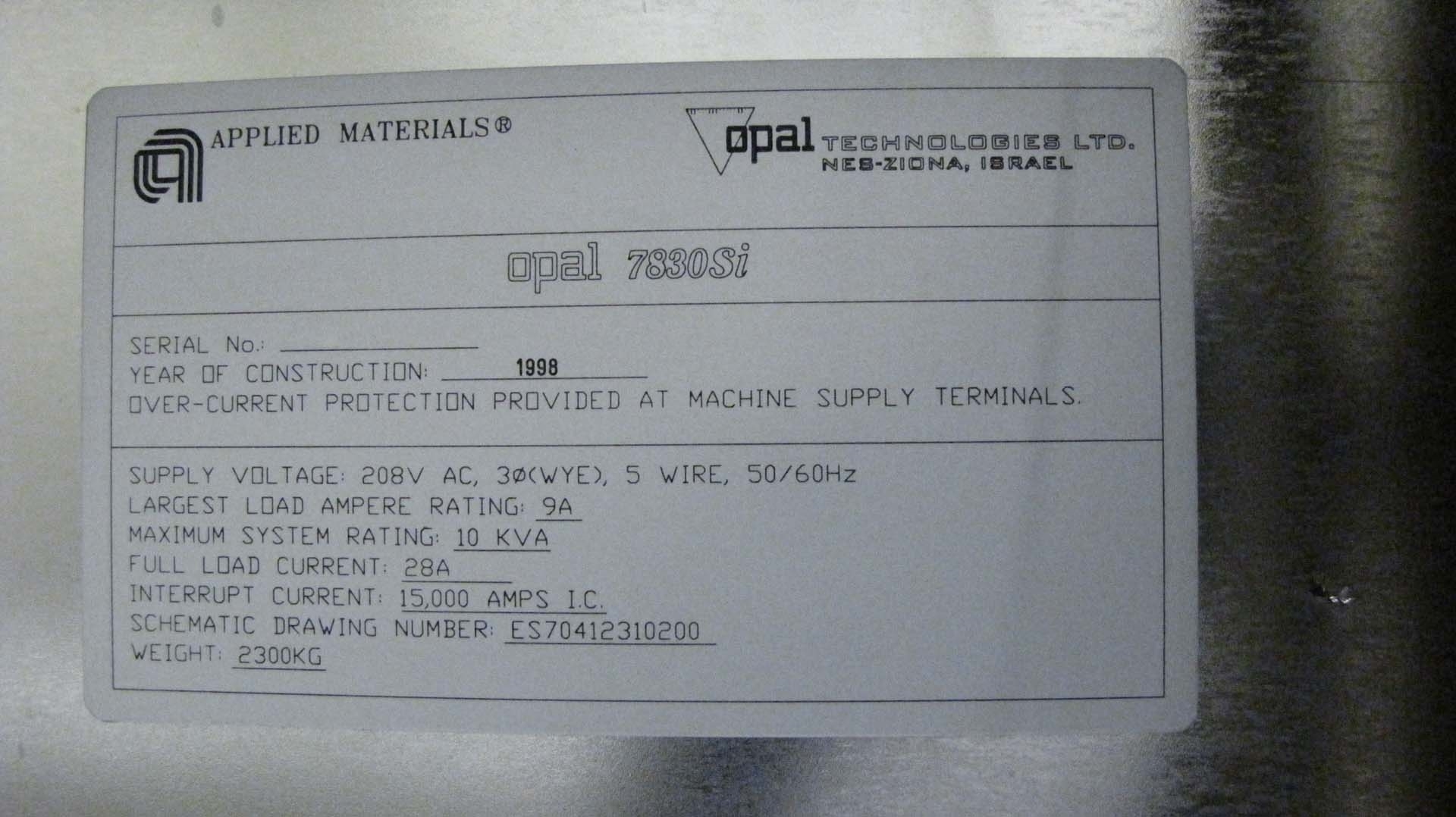 Photo Used AMAT / APPLIED MATERIALS / OPAL 7830Si For Sale