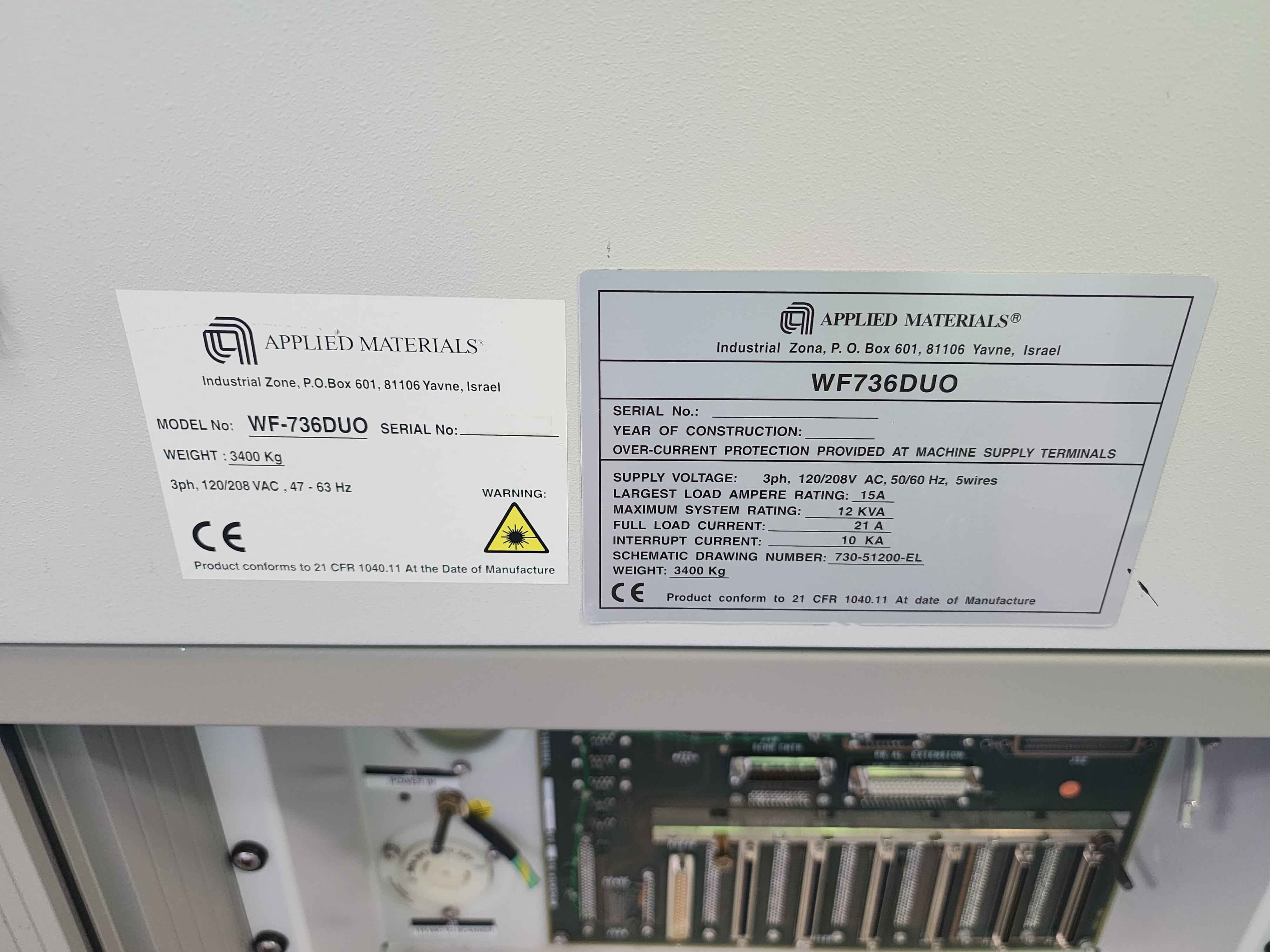 Photo Used AMAT / APPLIED MATERIALS / ORBOT WF 736 DUO For Sale