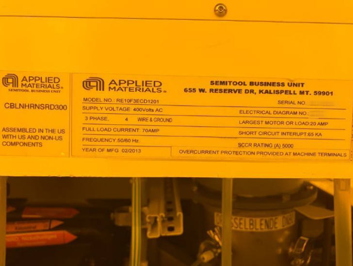 Foto Verwendet AMAT / APPLIED MATERIALS / SEMITOOL Raider ECD 310 Zum Verkauf