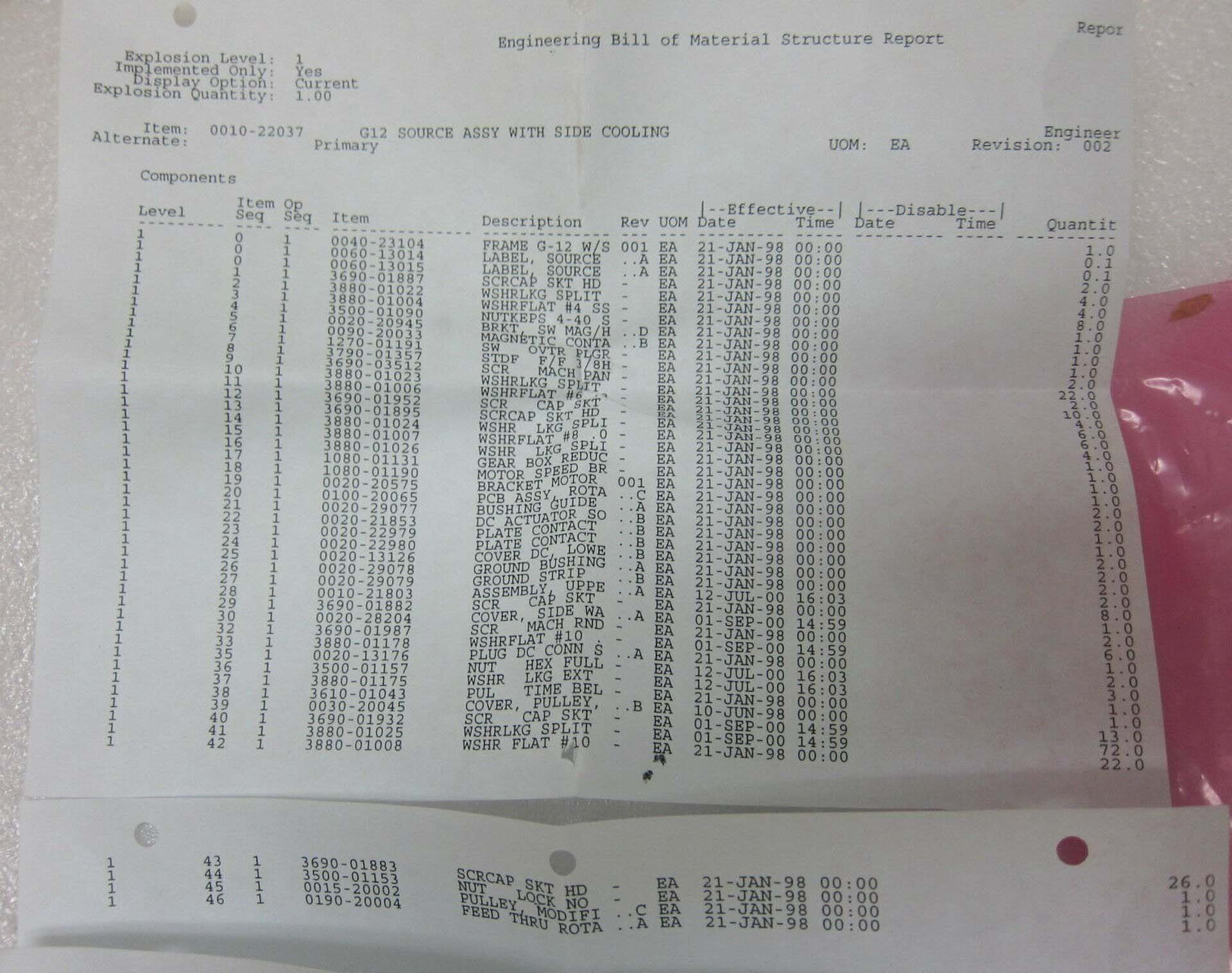 Photo Utilisé AMAT / APPLIED MATERIALS 0010-22037 À vendre