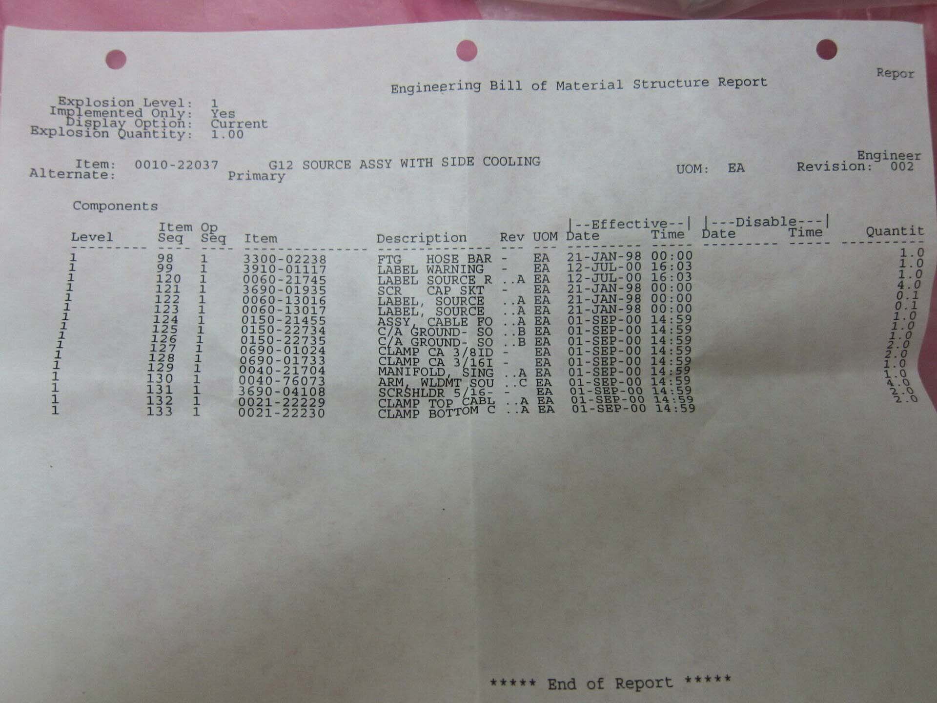 Photo Used AMAT / APPLIED MATERIALS 0010-22037 For Sale