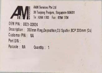 Photo Used AMAT / APPLIED MATERIALS 0021-32824 For Sale