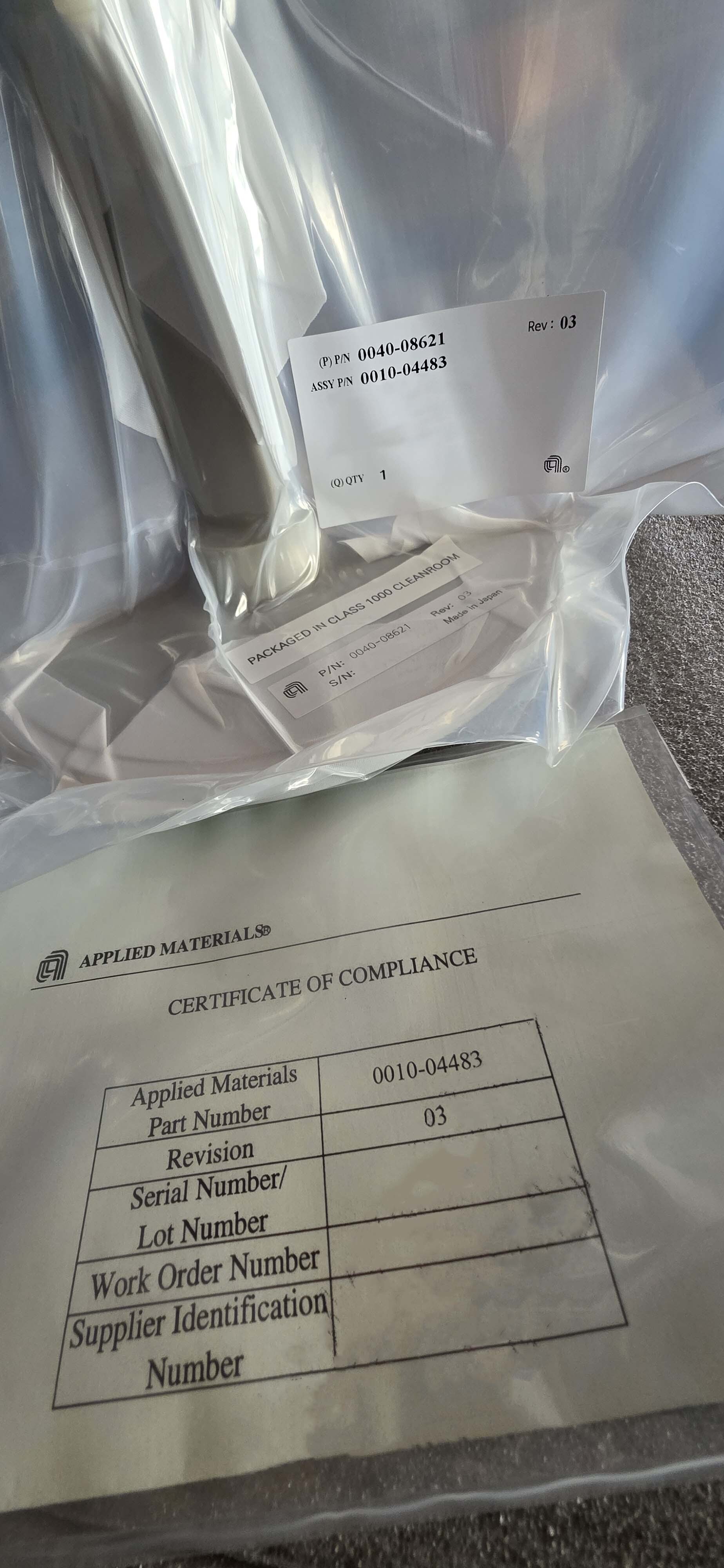 图为 已使用的 AMAT / APPLIED MATERIALS 0040-08621 待售
