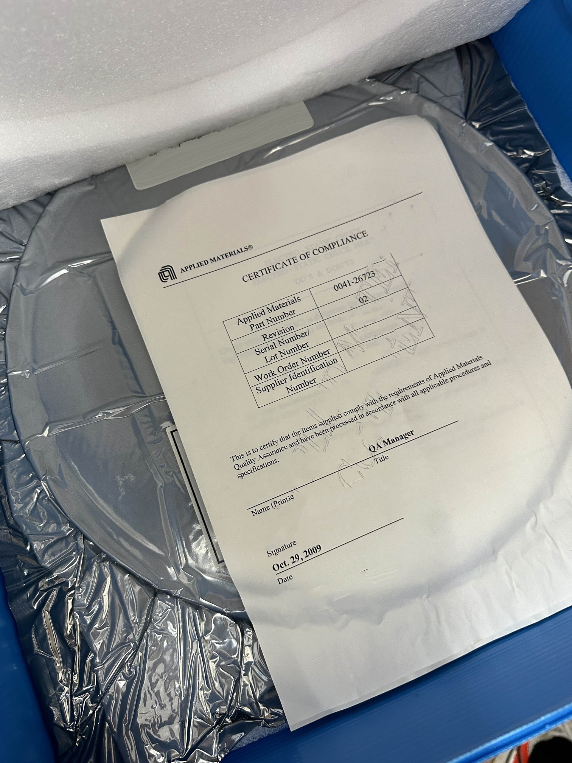 圖為 已使用的 AMAT / APPLIED MATERIALS 0041-26723 待售