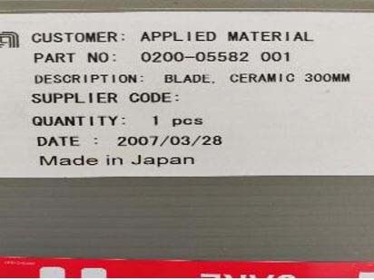 图为 已使用的 AMAT / APPLIED MATERIALS 0200-05582 待售