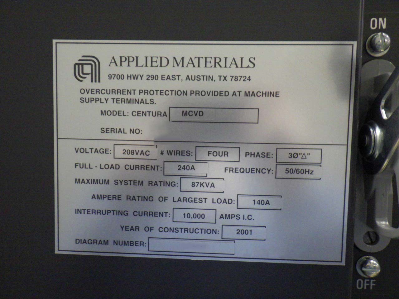 图为 已使用的 AMAT / APPLIED MATERIALS Centura Tectra 待售