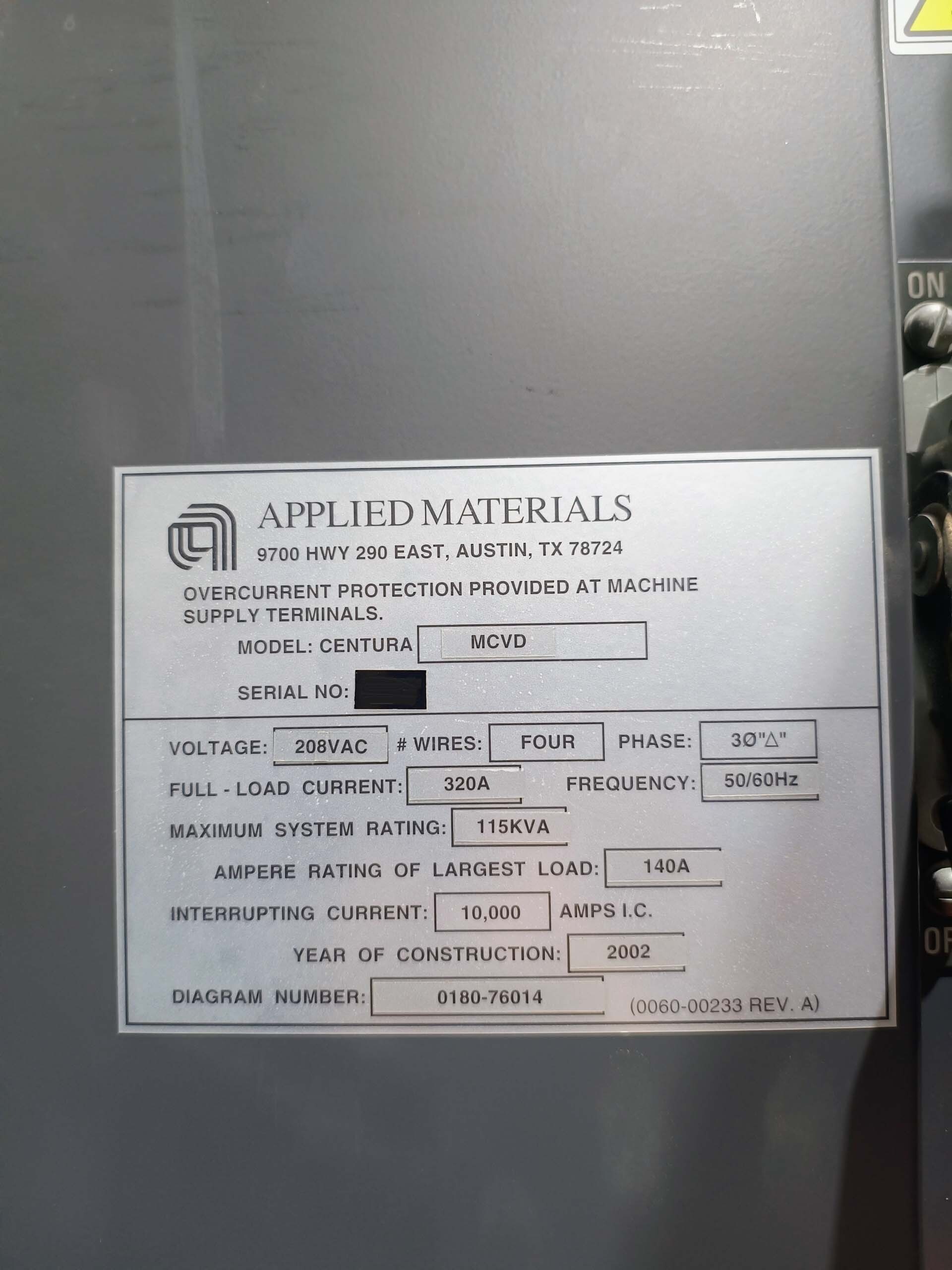圖為 已使用的 AMAT / APPLIED MATERIALS CENTURA 待售