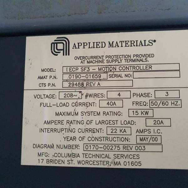 圖為 已使用的 AMAT / APPLIED MATERIALS Electra 待售