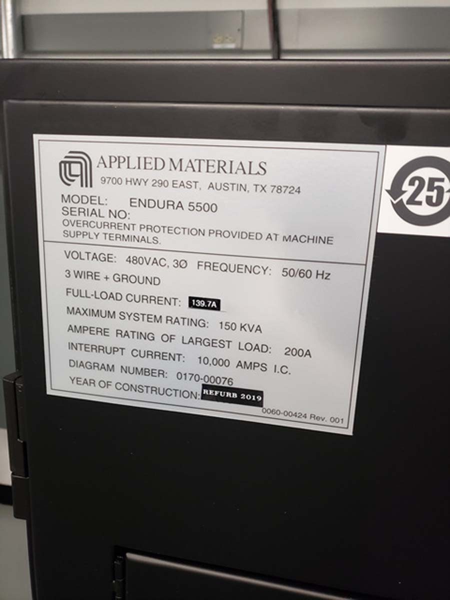 图为 已使用的 AMAT / APPLIED MATERIALS Endura 5500 待售