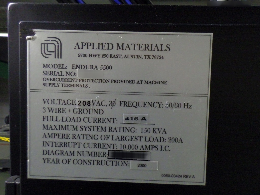 사진 사용됨 AMAT / APPLIED MATERIALS Endura 5500 판매용