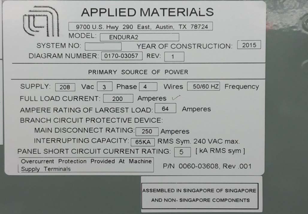 사진 사용됨 AMAT / APPLIED MATERIALS Endura II 판매용