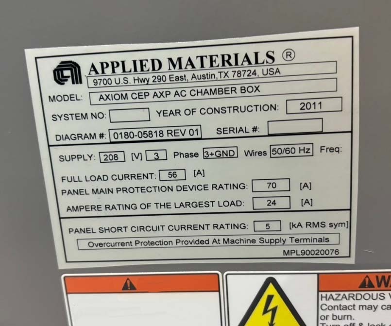 フォト（写真） 使用される AMAT / APPLIED MATERIALS Axiom chamber for G5 Mesa 販売のために