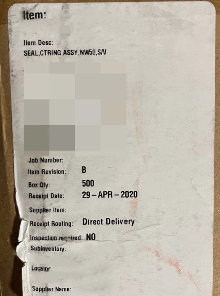 图为 已使用的 AMAT / APPLIED MATERIALS Lot of (500) Seal center ring assemblies 待售