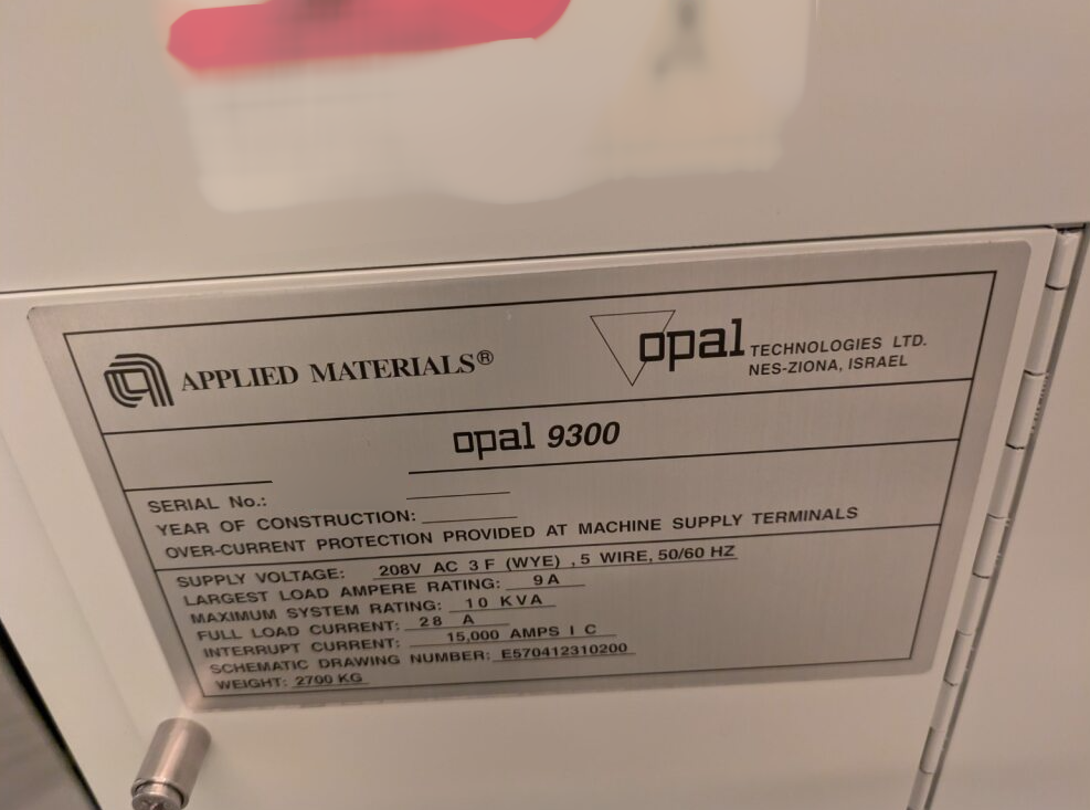 Foto Verwendet AMAT / APPLIED MATERIALS Opal 9300 Zum Verkauf