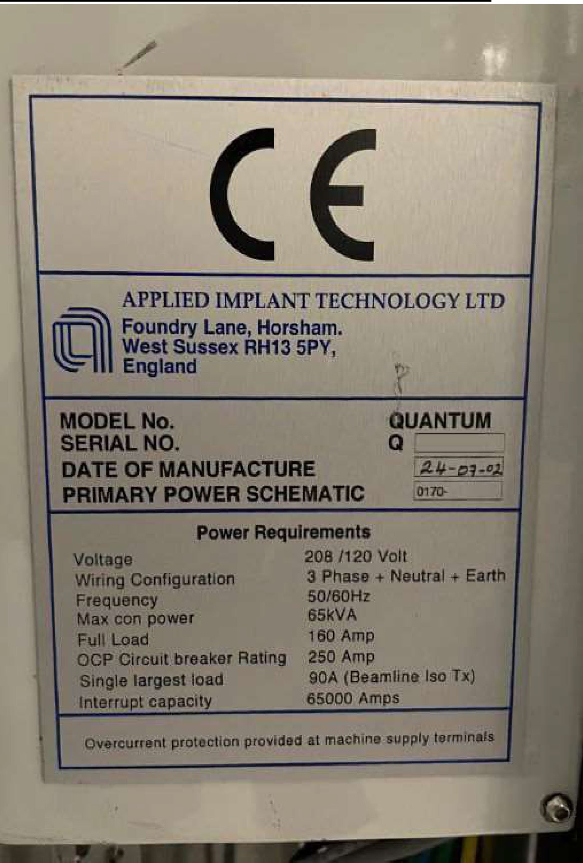 图为 已使用的 AMAT / APPLIED MATERIALS Quantum Leap II 待售