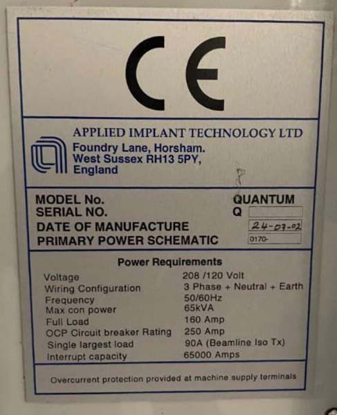 Foto Verwendet AMAT / APPLIED MATERIALS Quantum Leap II Zum Verkauf