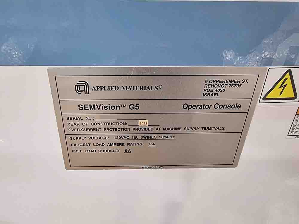圖為 已使用的 AMAT / APPLIED MATERIALS SemVision G5 待售