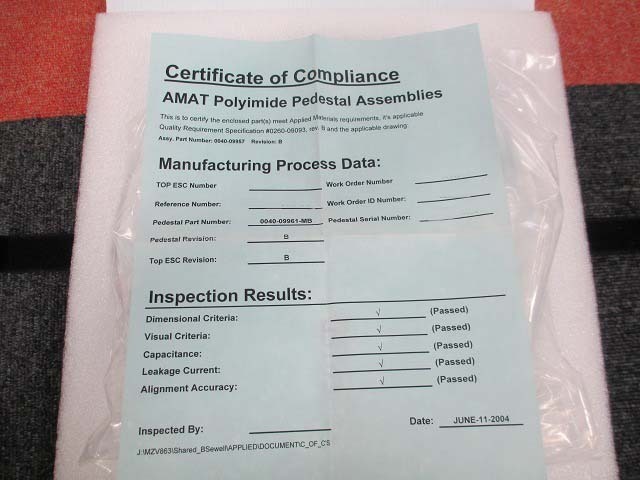 フォト（写真） 使用される AMAT / APPLIED MATERIALS Spare parts for Centura MxP 販売のために