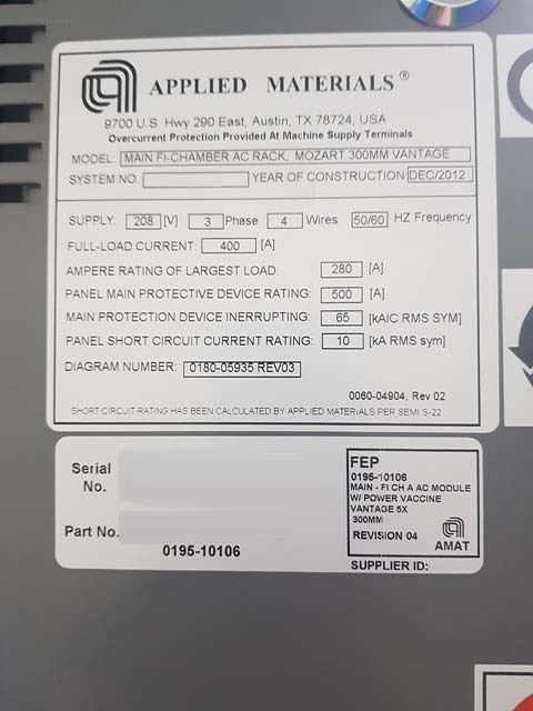 图为 已使用的 AMAT / APPLIED MATERIALS Vantage Vulcan 待售